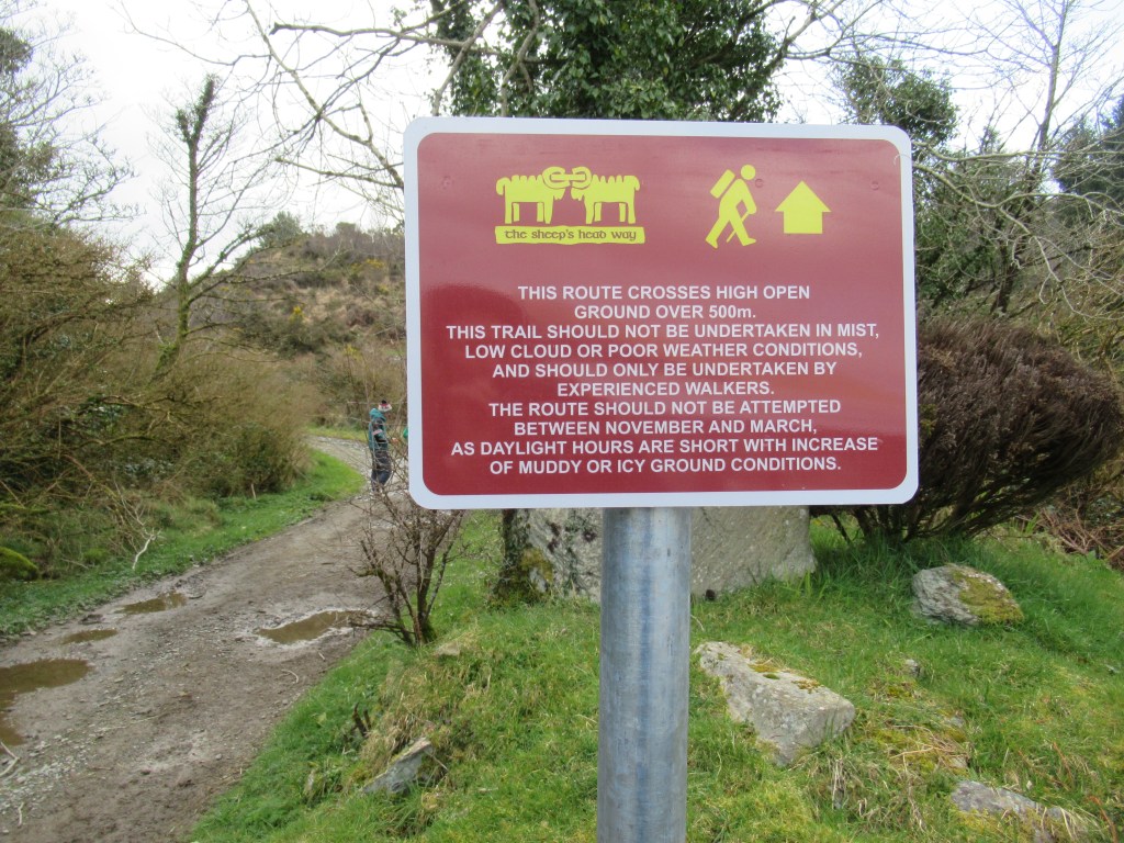 Notice board at the start of the Glanaclohy walk