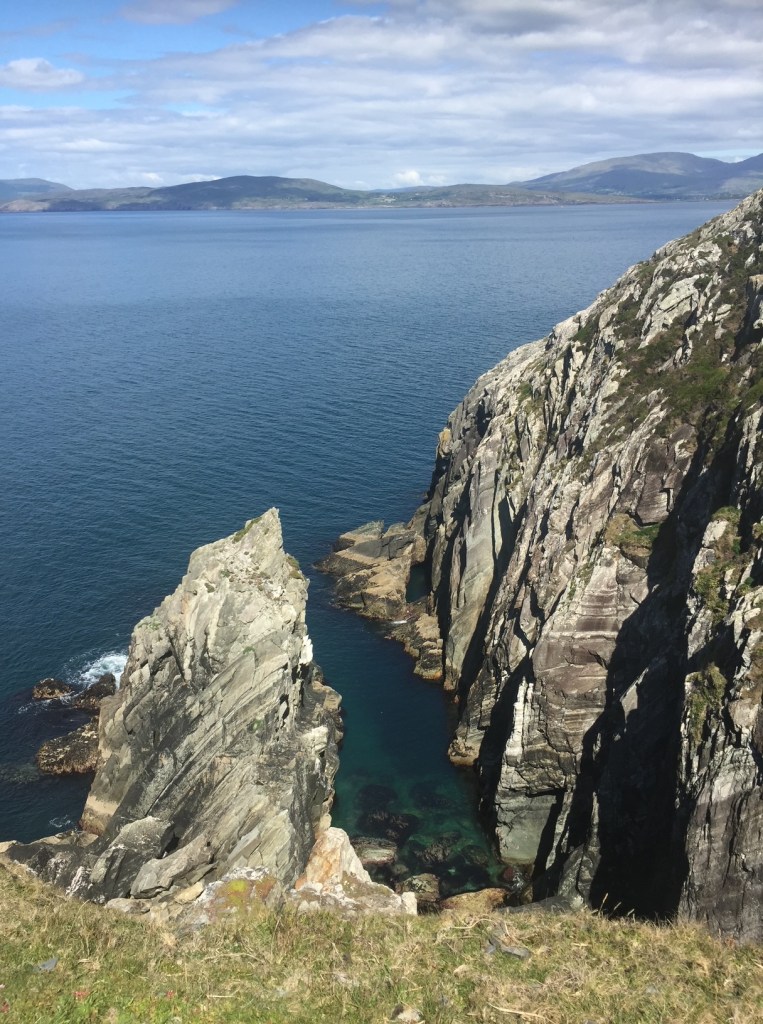 Cliffs on the Cahergal Loop Walk on the Sheep's Head Way in West Cork. 